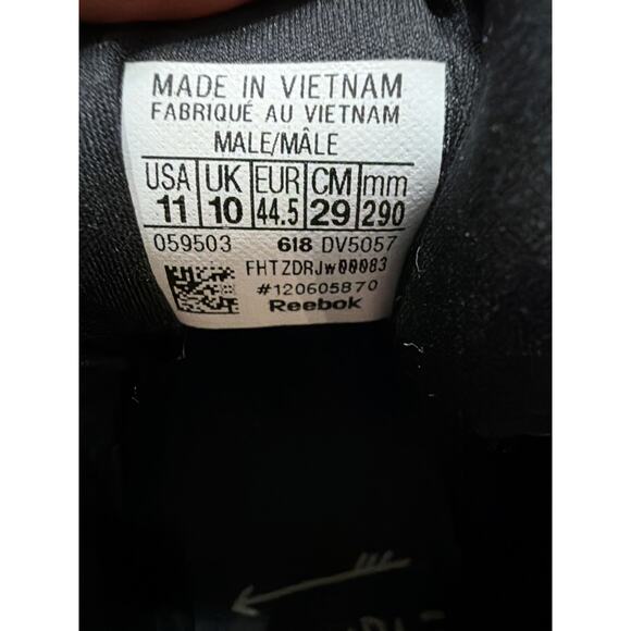 Reebok Men's Trouble Andrew x Reebok Workout Plus Black Multi Size 11 - Picture 12 of 13